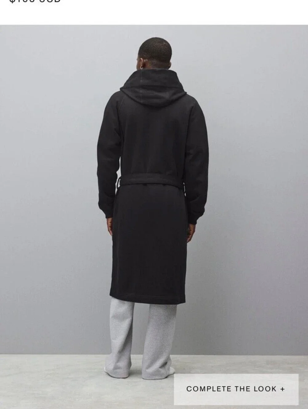 Reigning Champ Robe Size Small Black Hoodie